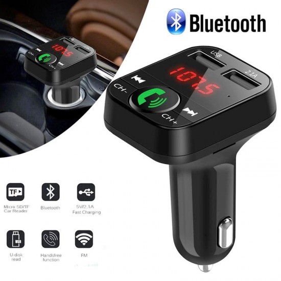  Car Handsfree Wireless Bluetooth Kit FM Transmitter LCD 