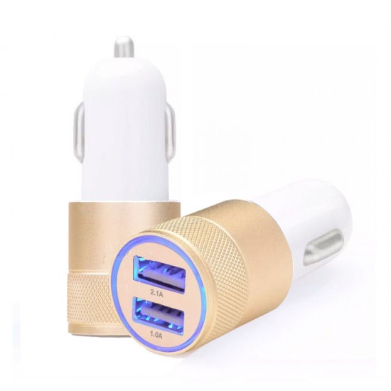  Car Charger Metal Travel Adapter 2 Ports