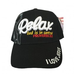 Relax God Is In Control Proverbs 3:5 Adjustable Baseball Cap