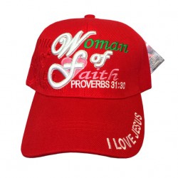 Woman of Faith Proverbs 31:30 Adjustable Baseball Cap 